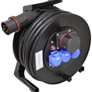 Walther Werke 39100502250310 Kabelhaspel 25 m Zwart CEE-stekker 16 A 5-polig