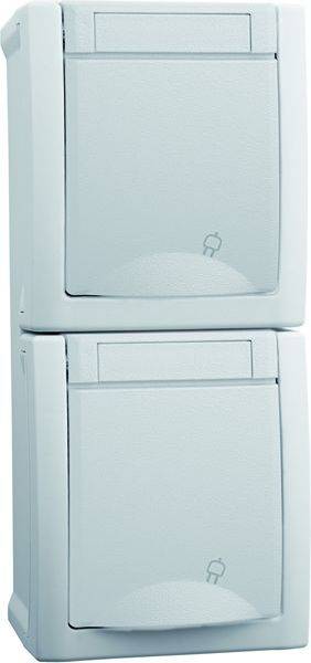 HHG 90591186-DE Inzetstuk Wandcontactdoos Wit 1 stuk(s)
