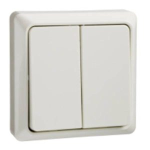 ELSO dubbele drukknop 506250 42V/1A AP RENOVATIE parelwit 1 stuk(s) ELSO dubbele drukknop 506250 42V/1A AP RENOVATIE parelwit 1 stuk(s)