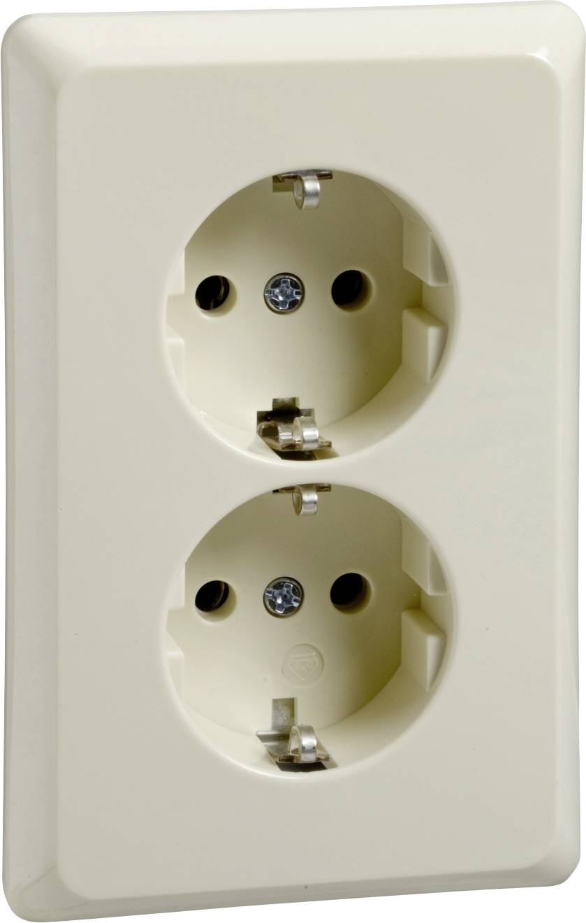 ELSO stopcontact 515400 2-voudig 16A RENOVATIE parelwit 1 stuk(s)