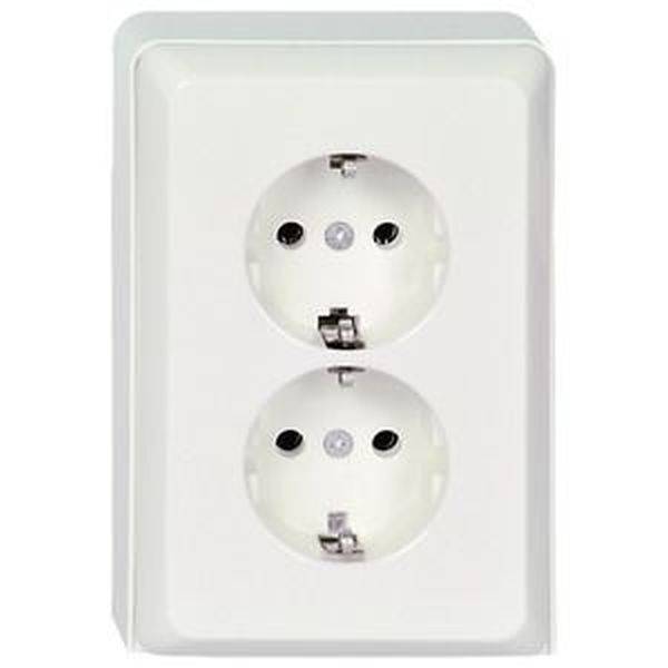 ELSO stopcontact 515514 2-voudig 16A RENOVATIE zuiver wit Meerdere kleuren 1 stuk(s)