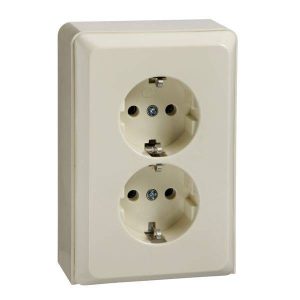 ELSO stopcontact 2-voudig 16A RENOVATIE parelwit 1 stuk(s)
