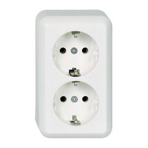 ELSO AP-stekkerdoos 395404 2-voudig 16A CONTURA zuiver wit Wit 1 stuk(s)