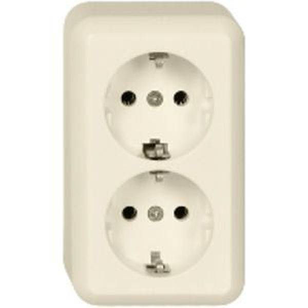 ELSO AP-stopcontact 395400 2-voudig 16A CONTURA parelwit Crème 1 stuk(s)