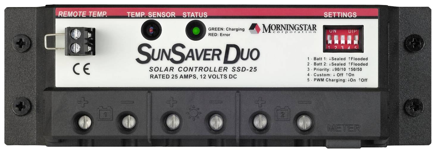 Morningstar SSD-25 Laadregelaar voor zonne-energie PWM 12 V 25 A