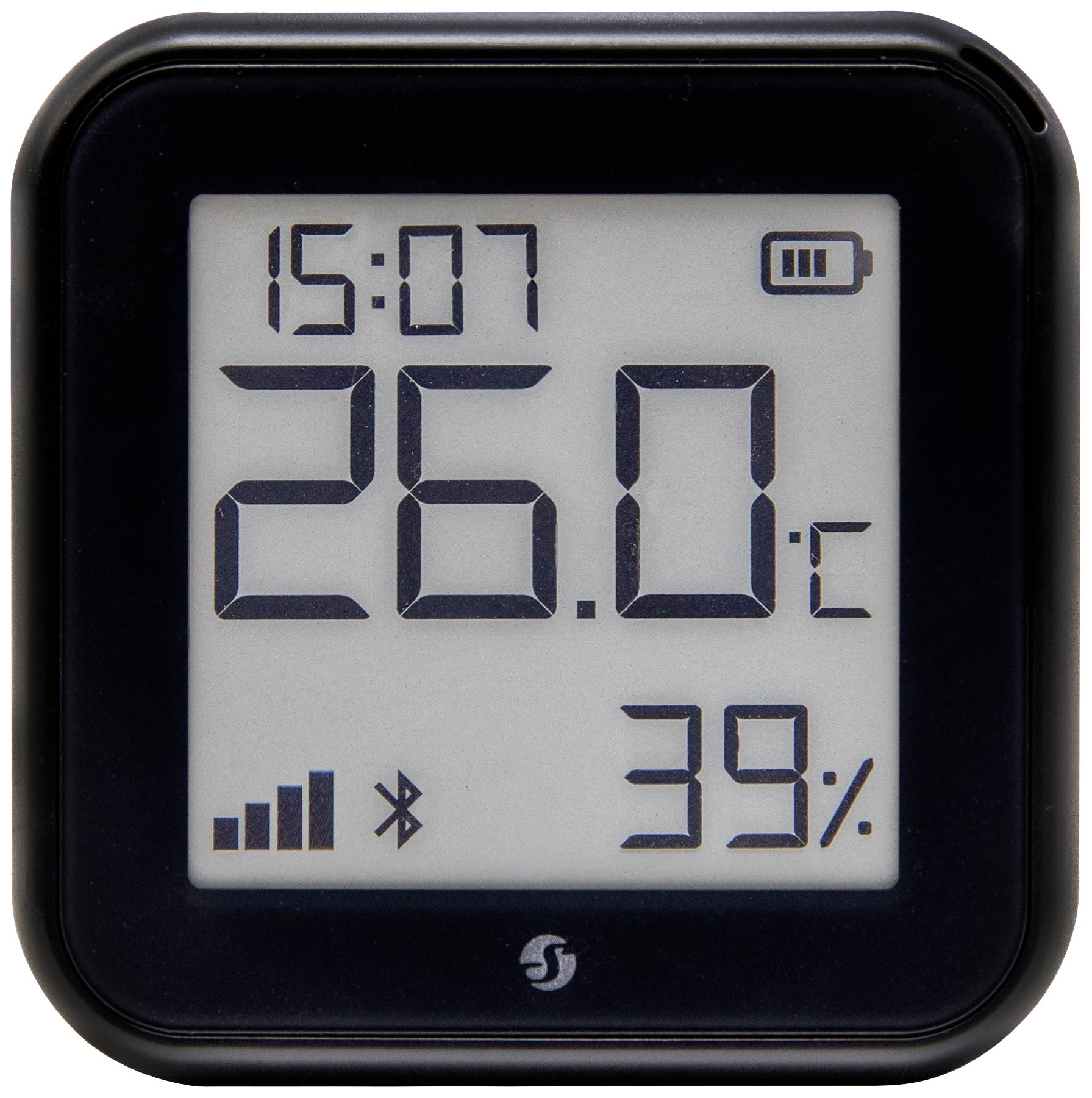 Shelly H&T Gen 3 Matte Black Draadloze temperatuur- en luchtvochtigheidssensor