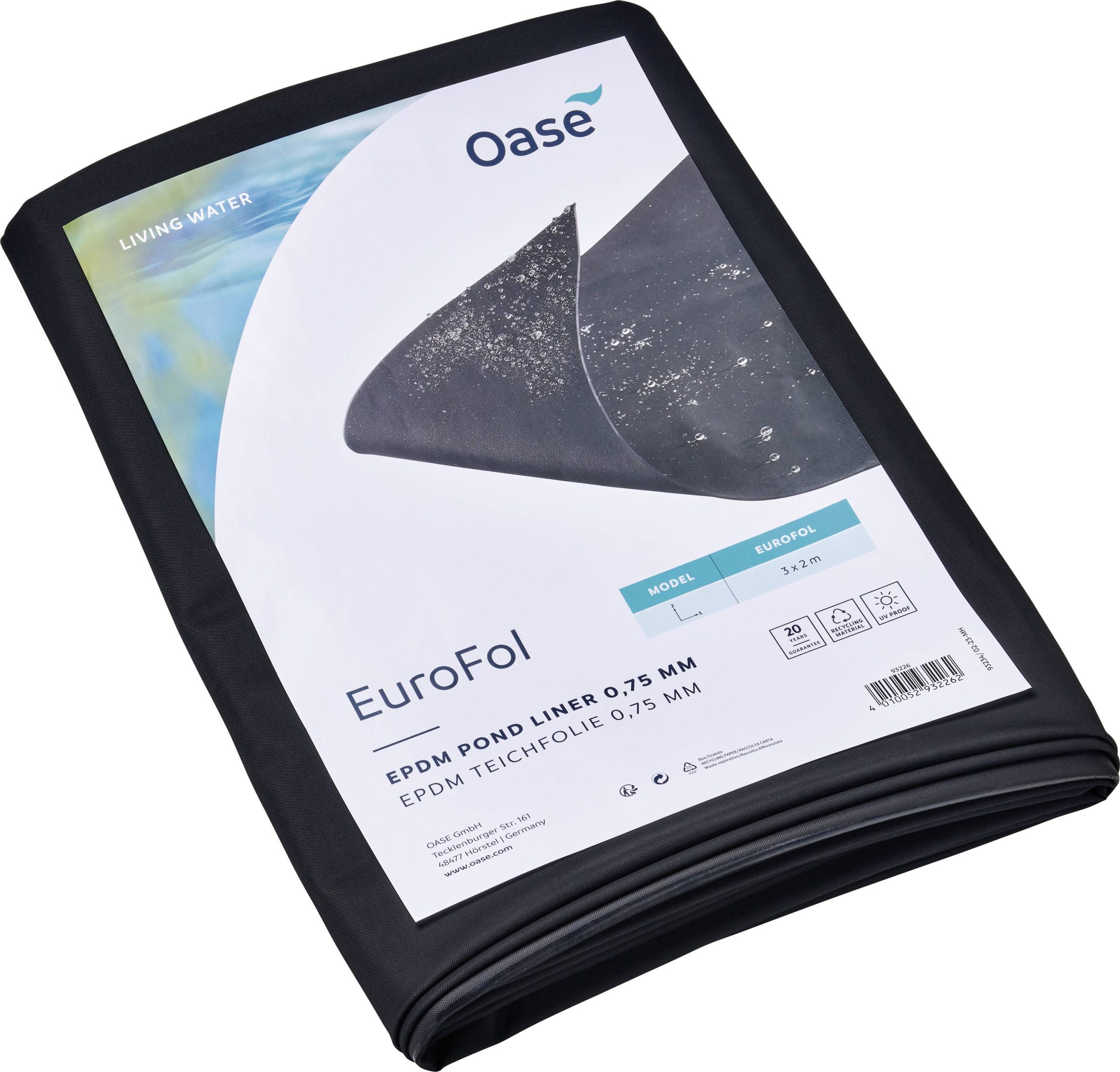 Oase 93226 EuroFol EPDM Pre-Packed Vijverfolie (l x b) 3 m x 2 m 1 stuk(s)