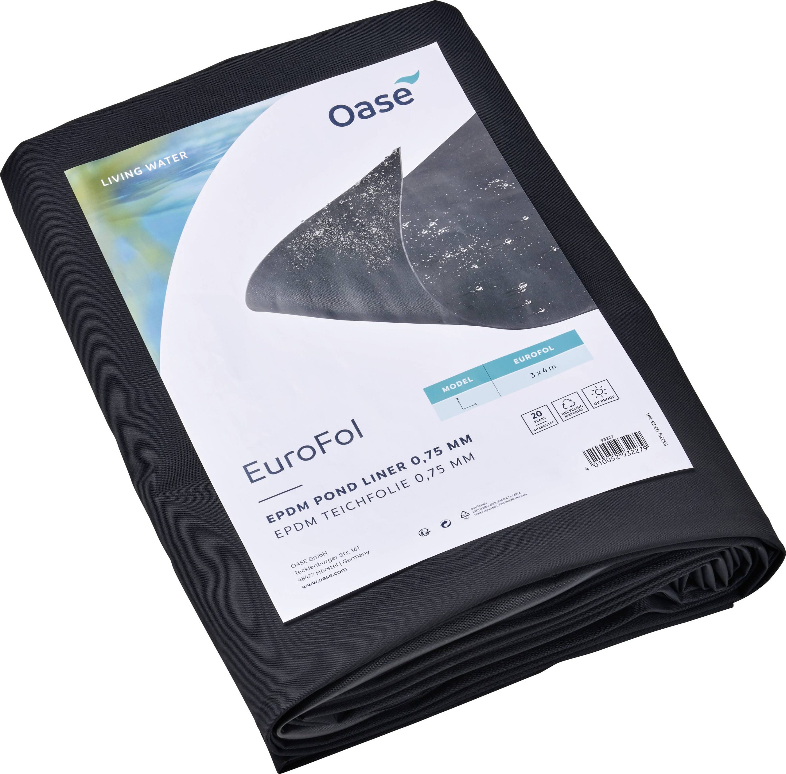 Oase 93227 EuroFol EPDM Pre-Packed Vijverfolie (l x b) 4 m x 3 m 1 stuk(s)