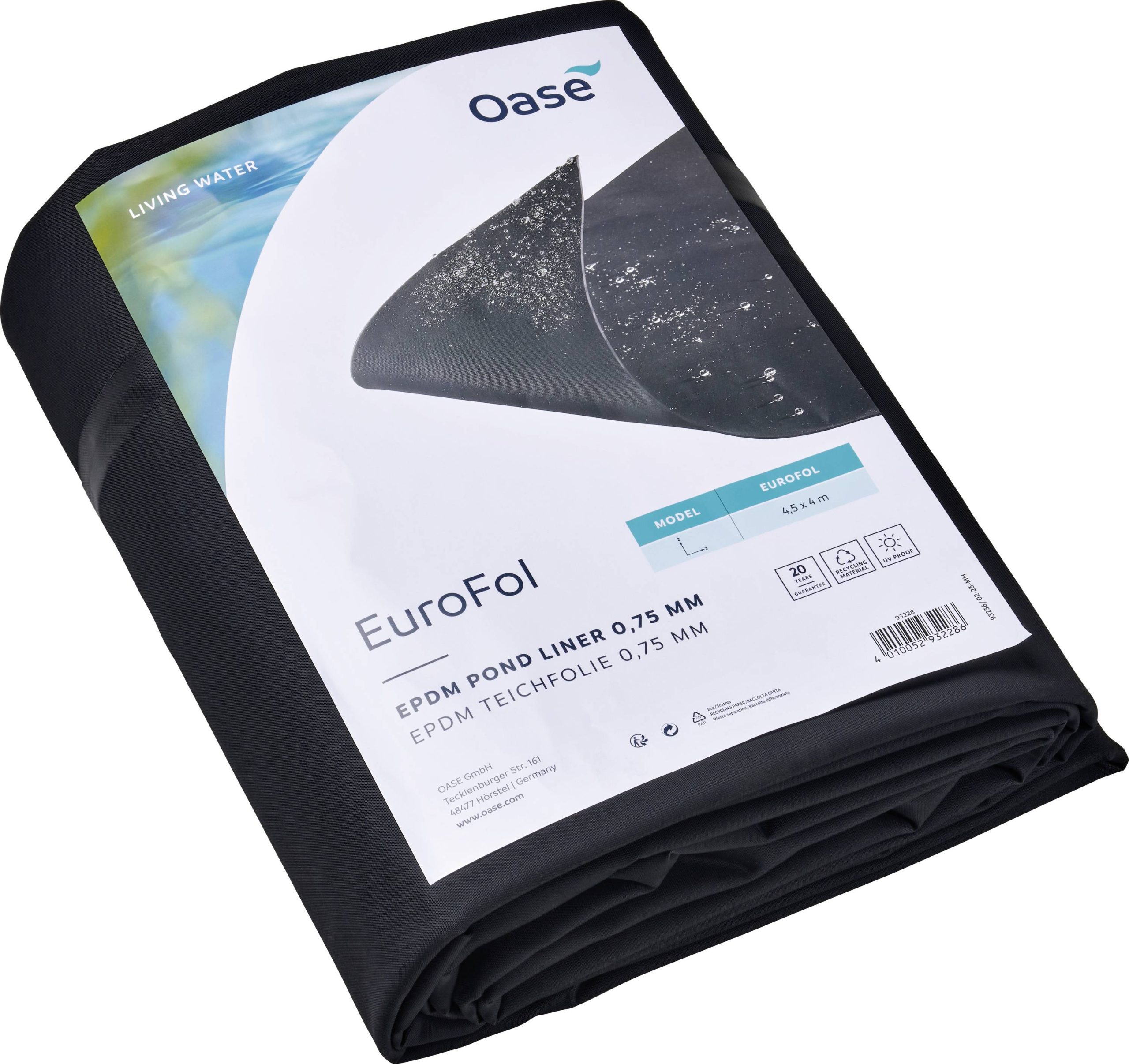 Oase 93228 EuroFol EPDM Pre-Packed Vijverfolie (l x b) 4.5 m x 4 m 1 stuk(s)