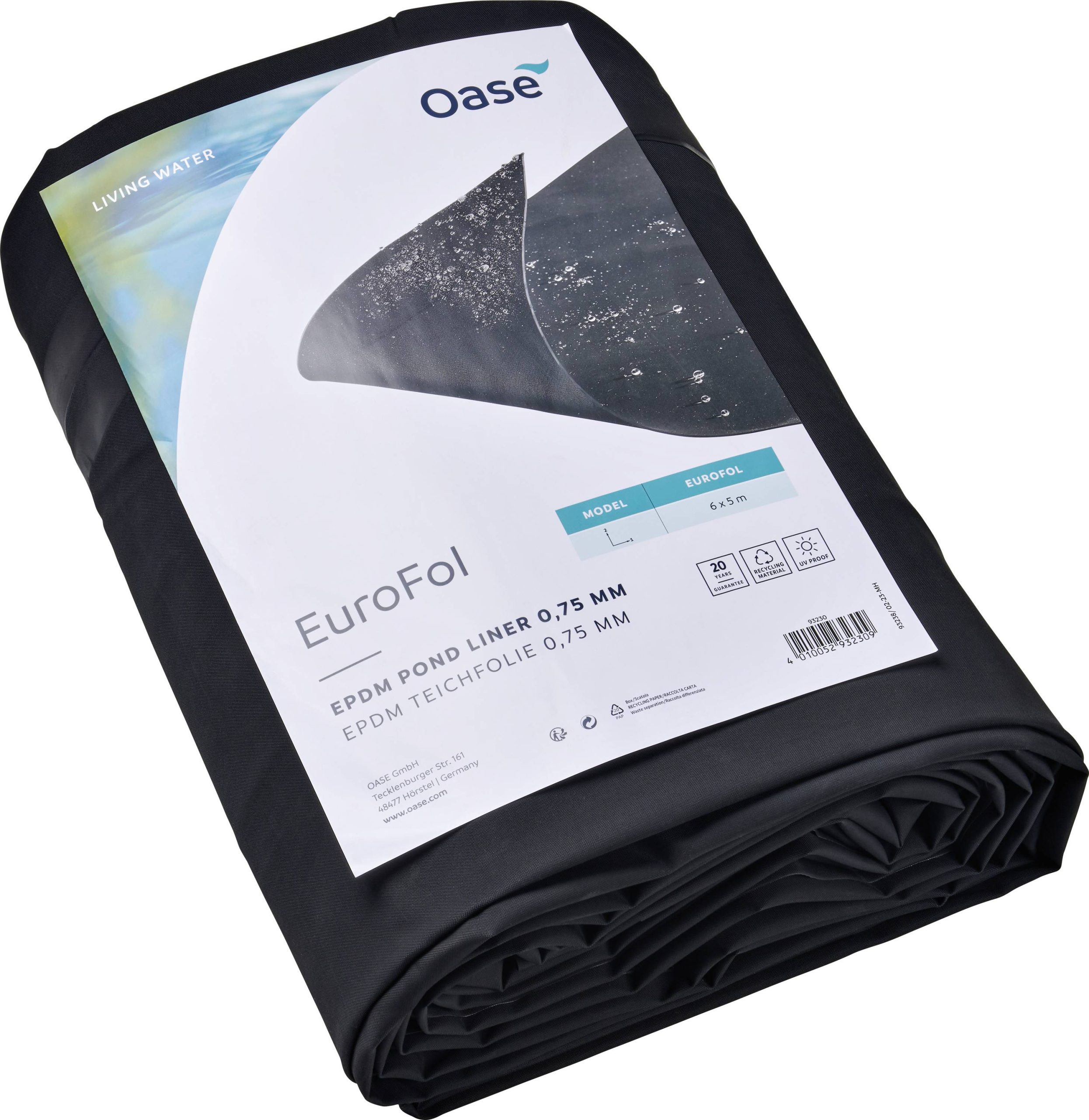 Oase 93230 EuroFol EPDM Pre-Packed Vijverfolie (l x b) 6 m x 5 m 1 stuk(s)