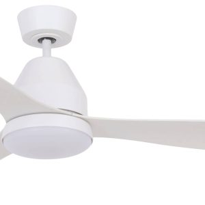 Lucci AIR Whitehaven LED Plafondventilator 35 W (Ø x h) 142 cm x 300 mm Wit Met afstandsbediening, Met lamparmatuur