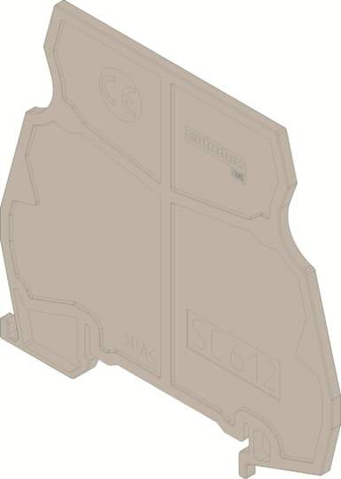 ABB 1SNA290474R0200 SC 612 afsluitplaat voor R600 End plate Grijs 10 stuk(s)