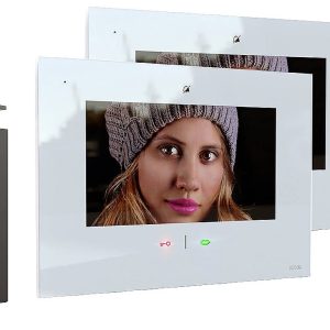 m-e modern-electronics VDV-20209 AW Complete set voor Video-deurintercom Kabelgebonden, WiFi Antraciet, Wit