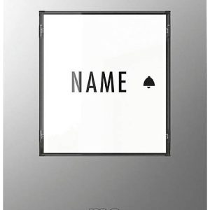 m-e modern-electronics 41302 Zender voor Draadloze deurbel Verlicht, Met naambord