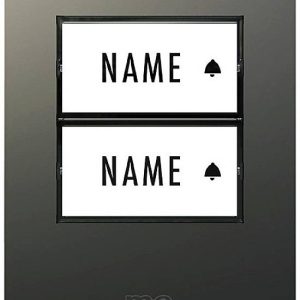 m-e modern-electronics 41305 Zender voor Draadloze deurbel Verlicht, Met naambord