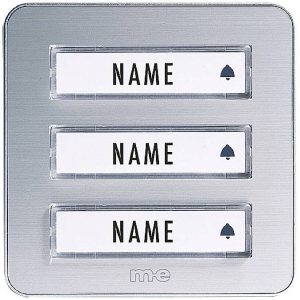 m-e modern-electronics 41082 Zender voor Draadloze deurbel Verlicht, Met naambord