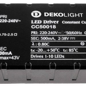 Deko Light BASIC, CC, CC50018/18W LED-transformator Constante stroomsterkte 18 W 500 mA 2 – 38 V 1 stuk(s)