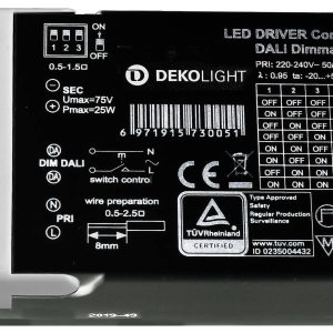Deko Light BASIC, DIM, Multi CC, IE-25D LED-driver Constante stroomsterkte 25 W 260 – 700 mA 20 – 60 V 1 stuk(s) Deko Light BASIC, DIM, Multi CC, IE-25D LED-driver Constante stroomsterkte 25 W 260 – 700 mA 20 – 60 V 1 stuk(s)