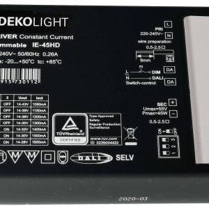 Deko Light BASIC, DIM, Multi CC, IE-45HD LED-driver Constante stroomsterkte 45 W 1050 – 1600 mA 14 – 43 V 1 stuk(s) Deko Light BASIC, DIM, Multi CC, IE-45HD LED-driver Constante stroomsterkte 45 W 1050 – 1600 mA 14 – 43 V 1 stuk(s)