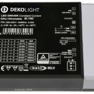 Deko Light BASIC, DIM, Multi CC, IE-75D LED-driver Constante stroomsterkte 75 W 1050 – 1600 mA 26 – 70 V 1 stuk(s) Deko Light BASIC, DIM, Multi CC, IE-75D LED-driver Constante stroomsterkte 75 W 1050 – 1600 mA 26 – 70 V 1 stuk(s)