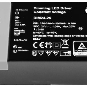 Deko Light BASIC, DIM, CV, 24V 2,5-25W LED-driver Constante spanning 25 W 105 – 1040 mA 24 V 1 stuk(s) Deko Light BASIC, DIM, CV, 24V 2,5-25W LED-driver Constante spanning 25 W 105 – 1040 mA 24 V 1 stuk(s)