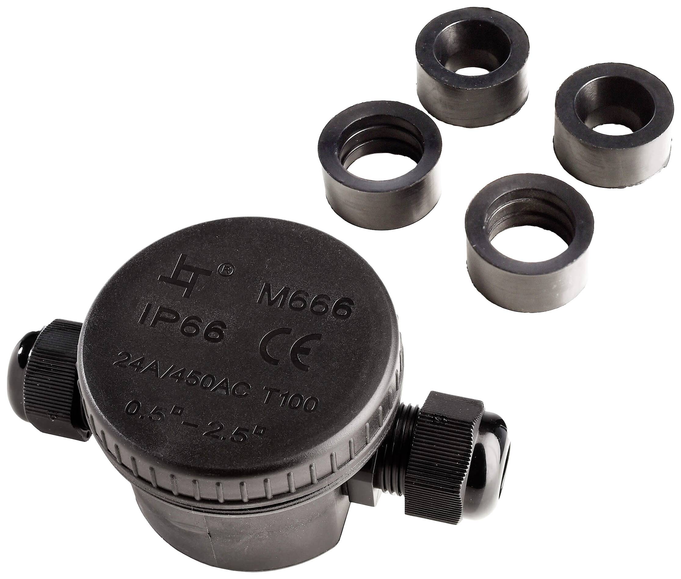 Deko Light 930578 Verdeler 2-voudig 450 V Zwart