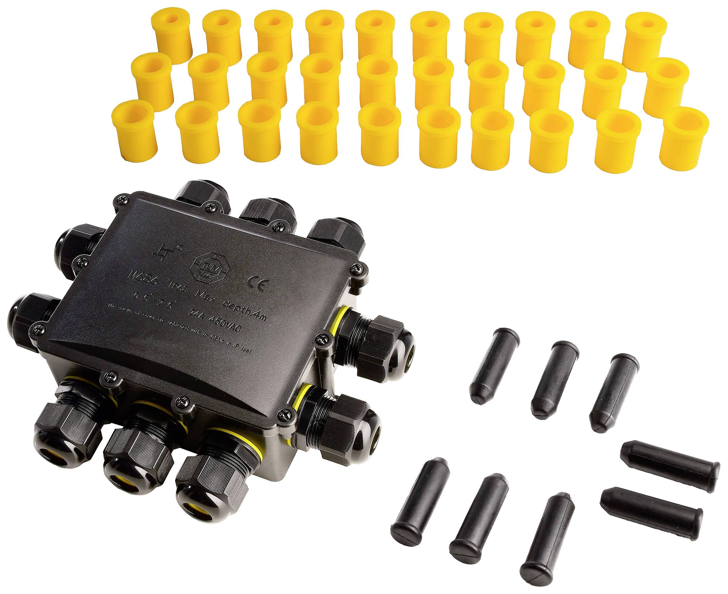 Deko Light 930574 Verdeler 10-voudig 450 V Zwart