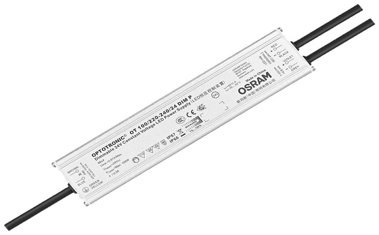 OSRAM HOMELIGHTING CV Power supplies LED-driver Constante spanning 106 W 24.2 V Dimbaar, Overbelastingsbescherming, Outd