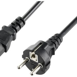 Sygonix SY-5243880 Apparaat (koud) Aansluitkabel Zwart 2.50 m Spiraalkabel