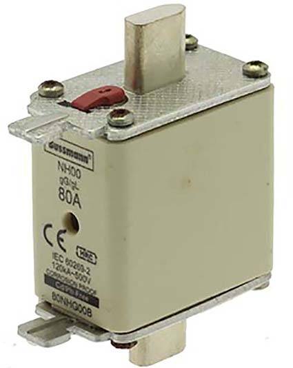Eaton 80NHG00B NH-zekering Met mechanische beveiligingsweergave Afmeting zekering : 00 80 A 500 V 3 stuk(s)