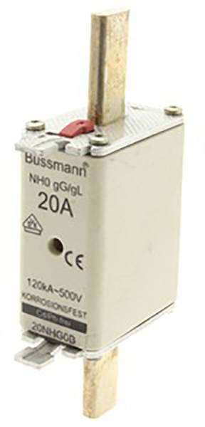 Eaton 20NHG0B NH-zekering Met mechanische beveiligingsweergave Afmeting zekering : 0 20 A 500 V 3 stuk(s)