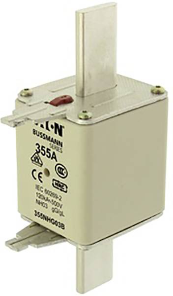 Eaton 355NHG03B NH-zekering Met mechanische beveiligingsweergave Afmeting zekering : D03 355 A 500 V 3 stuk(s)