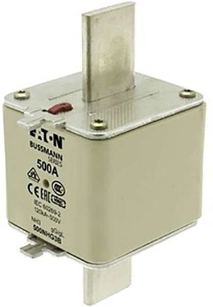 Eaton 500NHG3B NH-zekering Met mechanische beveiligingsweergave Afmeting zekering : 3 500 A 500 V 3 stuk(s)