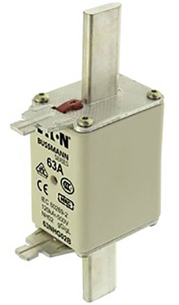 Eaton 63NHG02B NH-zekering Met mechanische beveiligingsweergave Afmeting zekering : D02 63 A 500 V 3 stuk(s)