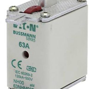 Eaton 63NHM00B NH-zekering Afmeting zekering : 00 63 A 500 V 3 stuk(s) Eaton 63NHM00B NH-zekering Afmeting zekering : 00 63 A 500 V 3 stuk(s)