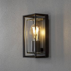 Konstsmide Brindisi schwarz 7885-750 Buitenlamp (wand) E27 Zwart Konstsmide Brindisi schwarz 7885-750 Buitenlamp (wand) E27 Zwart