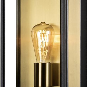 Konstsmide Carpi schwarz/messing 7349-758 Buitenlamp (wand) E27 Zwart, Messing Konstsmide Carpi schwarz/messing 7349-758 Buitenlamp (wand) E27 Zwart, Messing