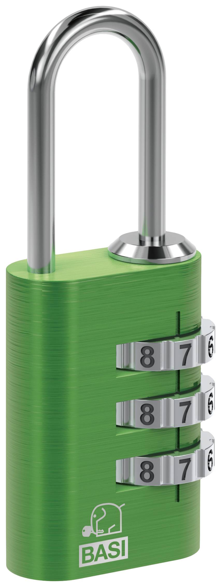 Basi 6170-4000-1500 Kofferslot 21 mm Groen Cijferslot