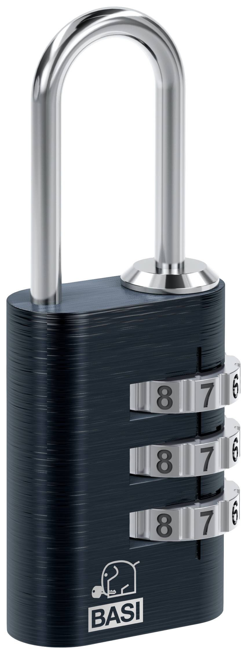 Basi 6170-4000-1100 Kofferslot 21 mm Zwart Cijferslot
