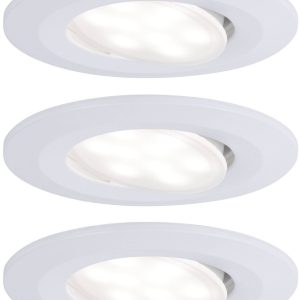 Paulmann LED-inbouwlamp voor badkamer Set van 3 stuks Wit (mat) Paulmann LED-inbouwlamp voor badkamer Set van 3 stuks Wit (mat)
