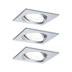 Paulmann 93438 Inbouwlamp Set van 3 stuks 19.5 W Aluminium (gedraaid) Paulmann 93438 Inbouwlamp Set van 3 stuks 19.5 W Aluminium (gedraaid)