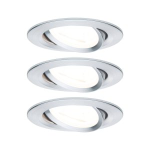 Paulmann 93469 Inbouwlamp Set van 3 stuks LED GU10 19.5 W Aluminium Paulmann 93469 Inbouwlamp Set van 3 stuks LED GU10 19.5 W Aluminium