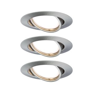 Paulmann 93425 Inbouwlamp Set van 3 stuks IJzer (geborsteld) Paulmann 93425 Inbouwlamp Set van 3 stuks IJzer (geborsteld)