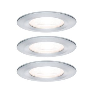 Paulmann Inbouwlamp voor badkamer Set van 3 stuks GU10 19.5 W Aluminium (gedraaid) Paulmann Inbouwlamp voor badkamer Set van 3 stuks GU10 19.5 W Aluminium (gedraaid)