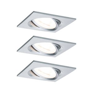 Paulmann 93492 Inbouwlamp Set van 3 stuks 18 W Aluminium (gedraaid) Paulmann 93492 Inbouwlamp Set van 3 stuks 18 W Aluminium (gedraaid)