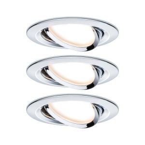 Paulmann 93434 Inbouwlamp Set van 3 stuks 19.5 W Chroom (glanzend) Paulmann 93434 Inbouwlamp Set van 3 stuks 19.5 W Chroom (glanzend)