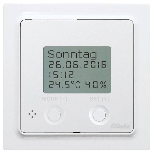 Eltako FUTH55ED/230V-am Hygrostaat Draadloos Bereik max. (in het vrije veld) 30 m