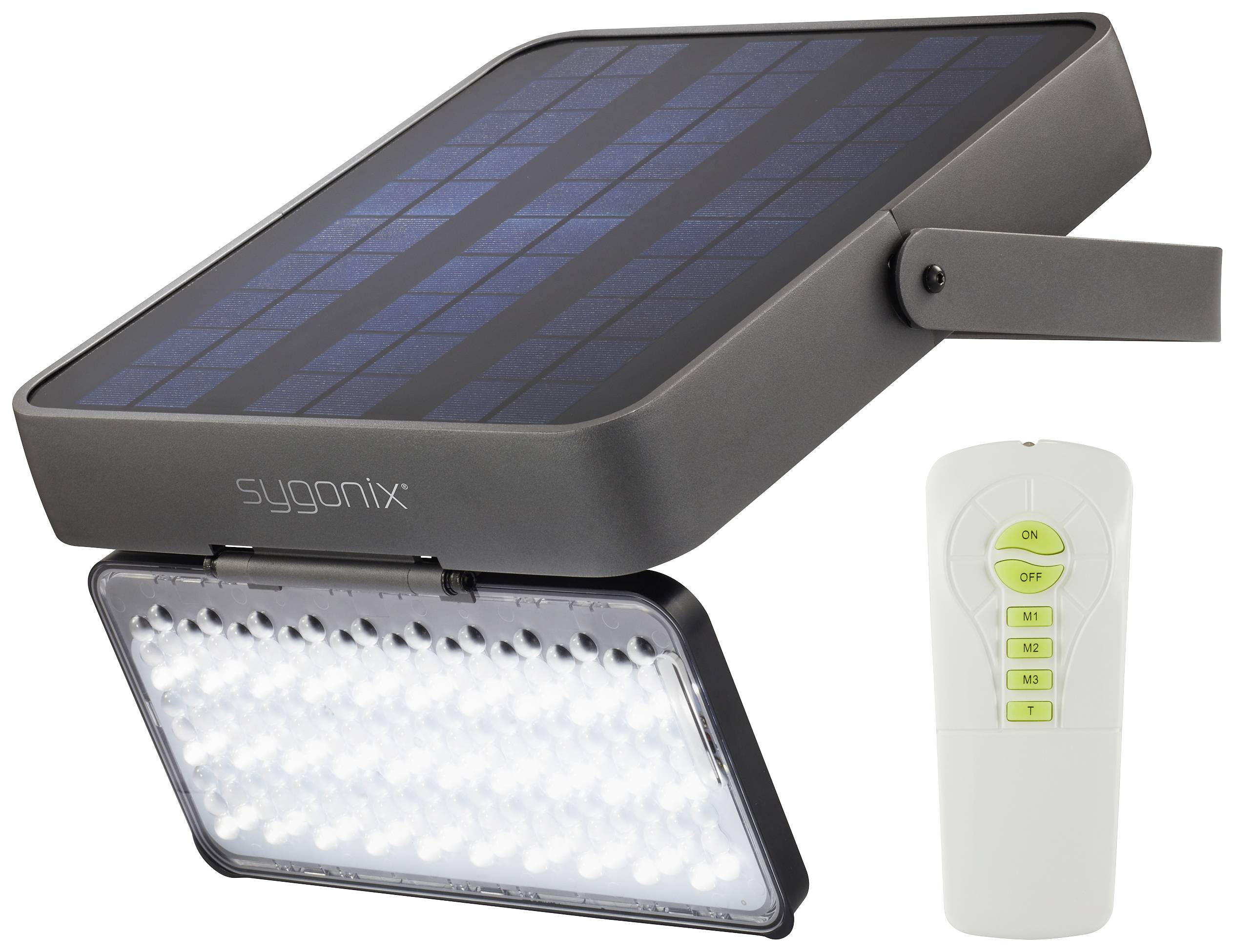 Sygonix SY-5275988 Wandlamp op zonne-energie SMD LED 30 W Zwart