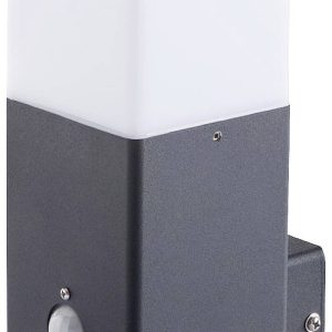 Kanlux VADRA 21L-UP SE 29011 Buitenlamp met bewegingsmelder (wand) LED, Gloeilamp, Compacte fluorescentielamp E27 Antrac