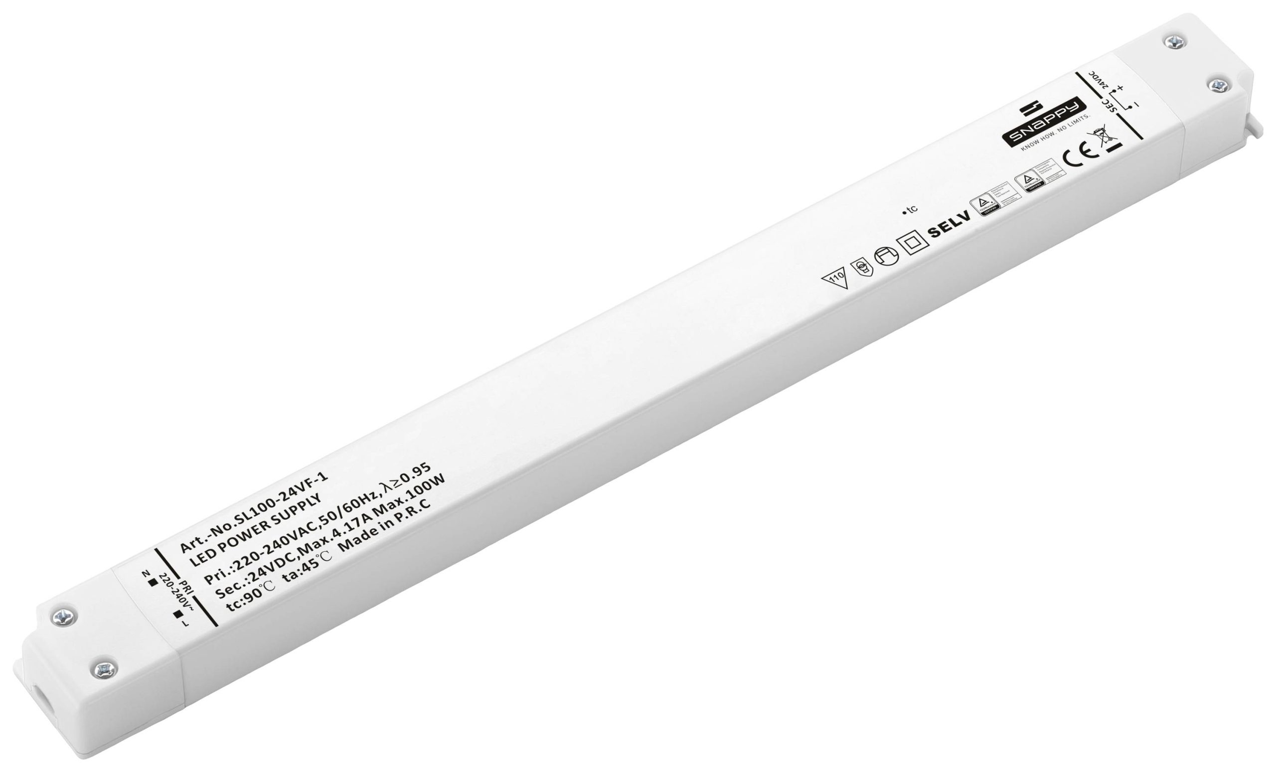 Dehner Elektronik SL 100-24VF-1 LED-transformator, LED-driver Constante spanning 100 W 4.17 A 24 V/DC Overbelastingsbesc